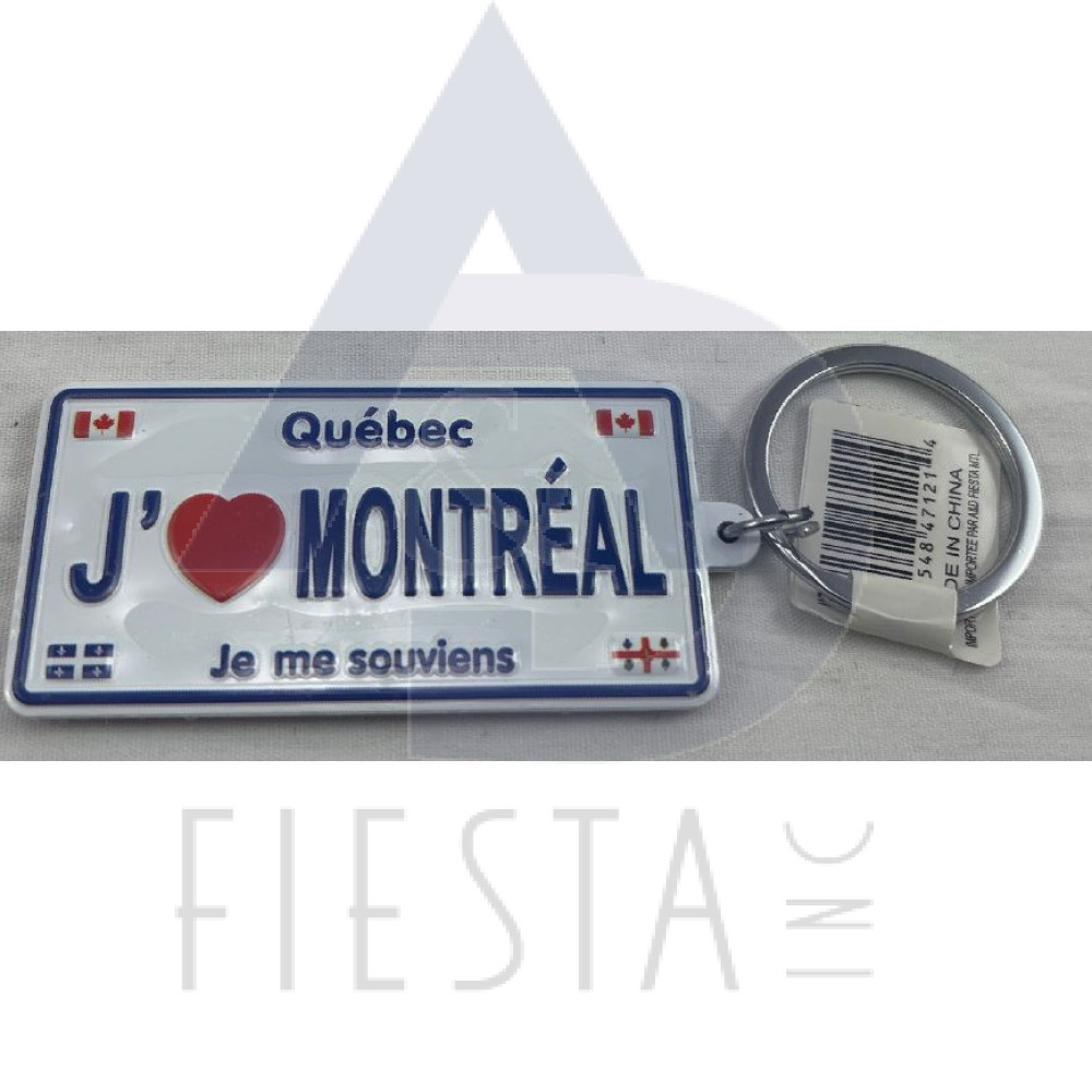 MONTREAL LICENSE PLATE "J LOVE MONTREAL" KEY CHAIN