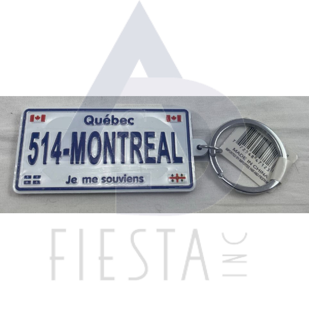 MONTREAL LICENSE PLATE "514-MONTREAL" KEY CHAIN