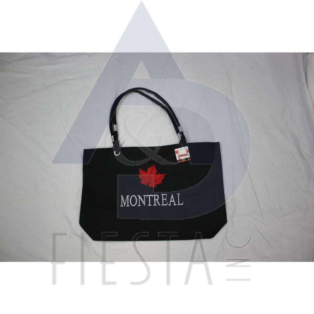 MONTREAL MICRO FIBRE LOOK TRAVEL BAG WITH LEAF