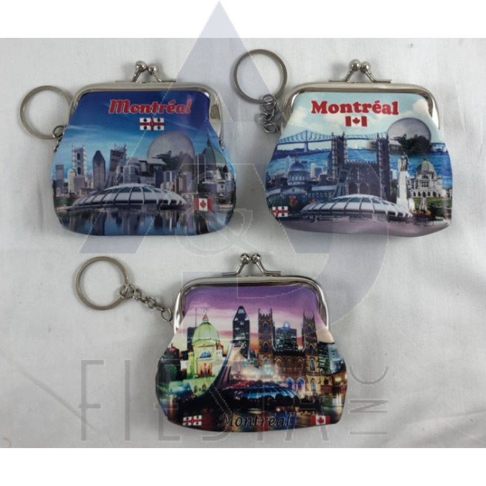MONTREAL SMALL COIN PURSE WITH LANDMARKS PICTURES ASSORTED 