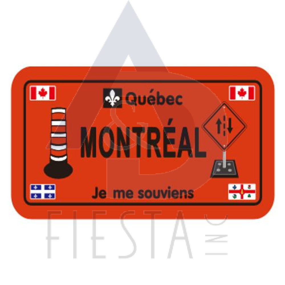 MONTREAL METAL CONSTRUCTION LICENSE PLATE "ARROW'S" 10X5 CM MAGNET