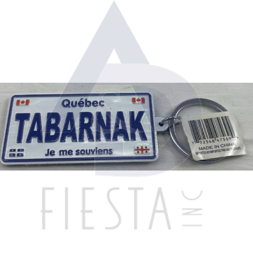 QUEBEC LICENSE PLATE "TABARNAK" KEY CHAIN 