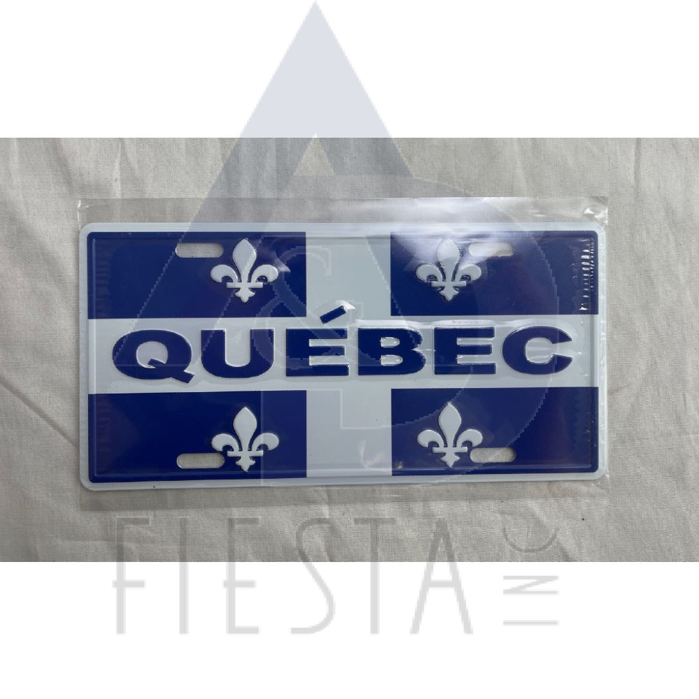 QUEBEC MEDIUM SIZE LICENSE PLATE QUEBEC FLAG 20.4x10.2 CM