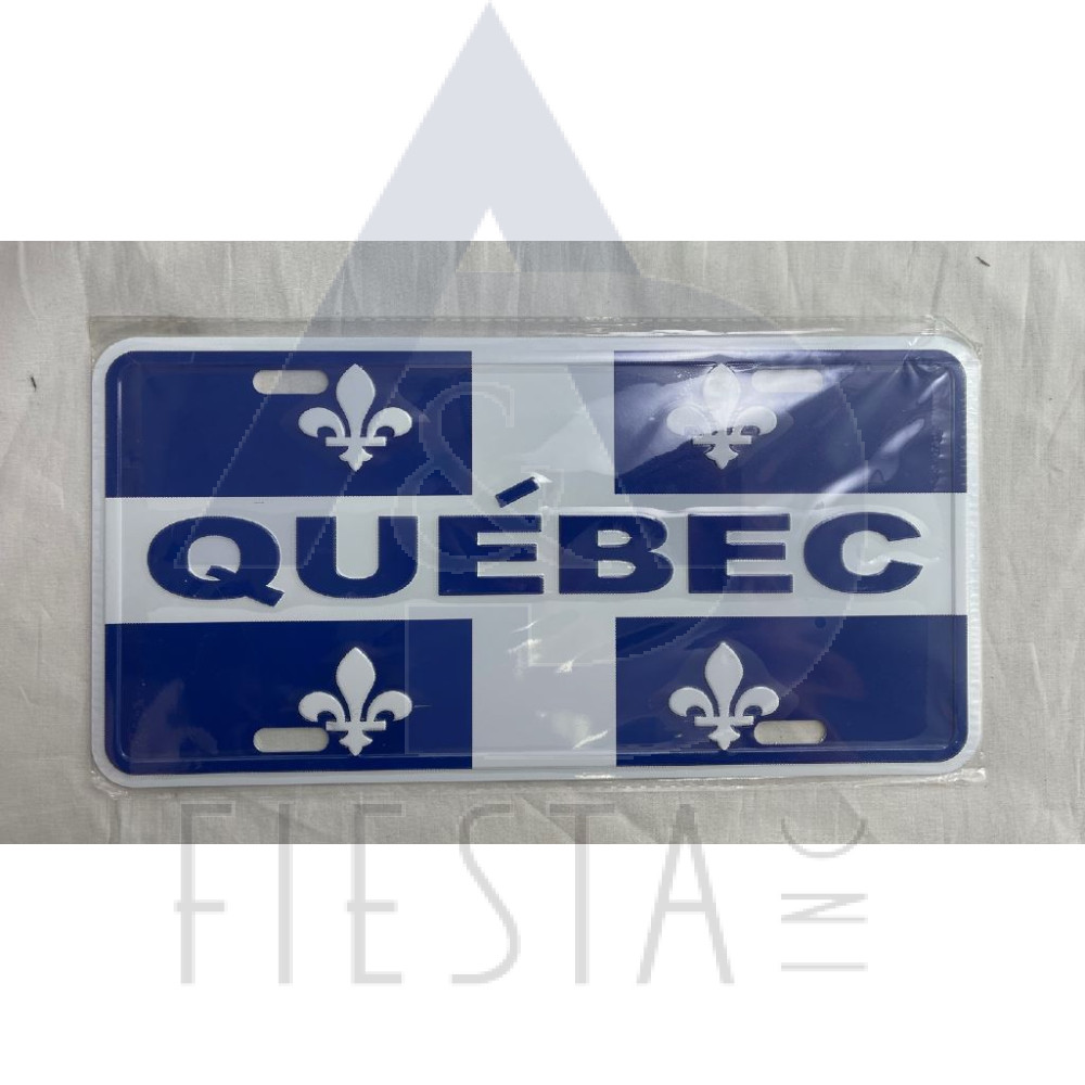 QUEBEC LARGE SIZE LICENSE PLATE "QUEBEC FLAG" 30X15 CM