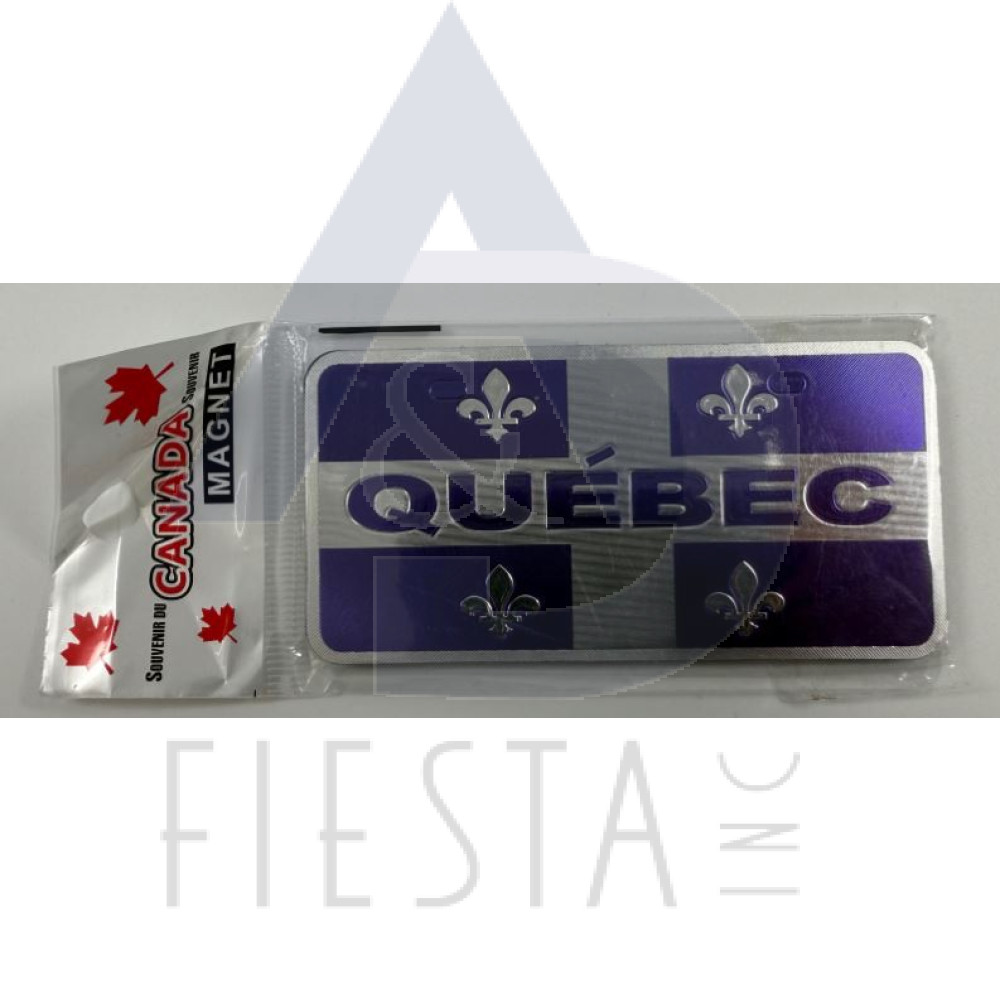 QUEBEC "FOIL" LICENSE PLATE "QUEBEC FLAG" 10X5 CM MAGNET