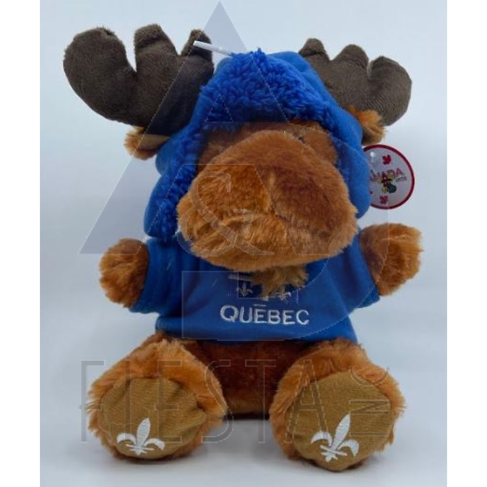 QUEBEC PLUSH 7.5" BEAR IN T-SHIRT WITH HAT 