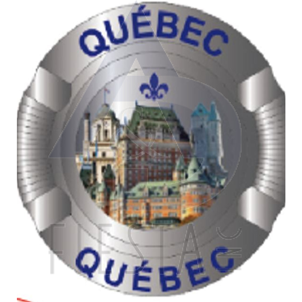 QUEBEC DELUXE METAL ASHTRAY WITH LANDMARKS IN ACRYLIC BOX
