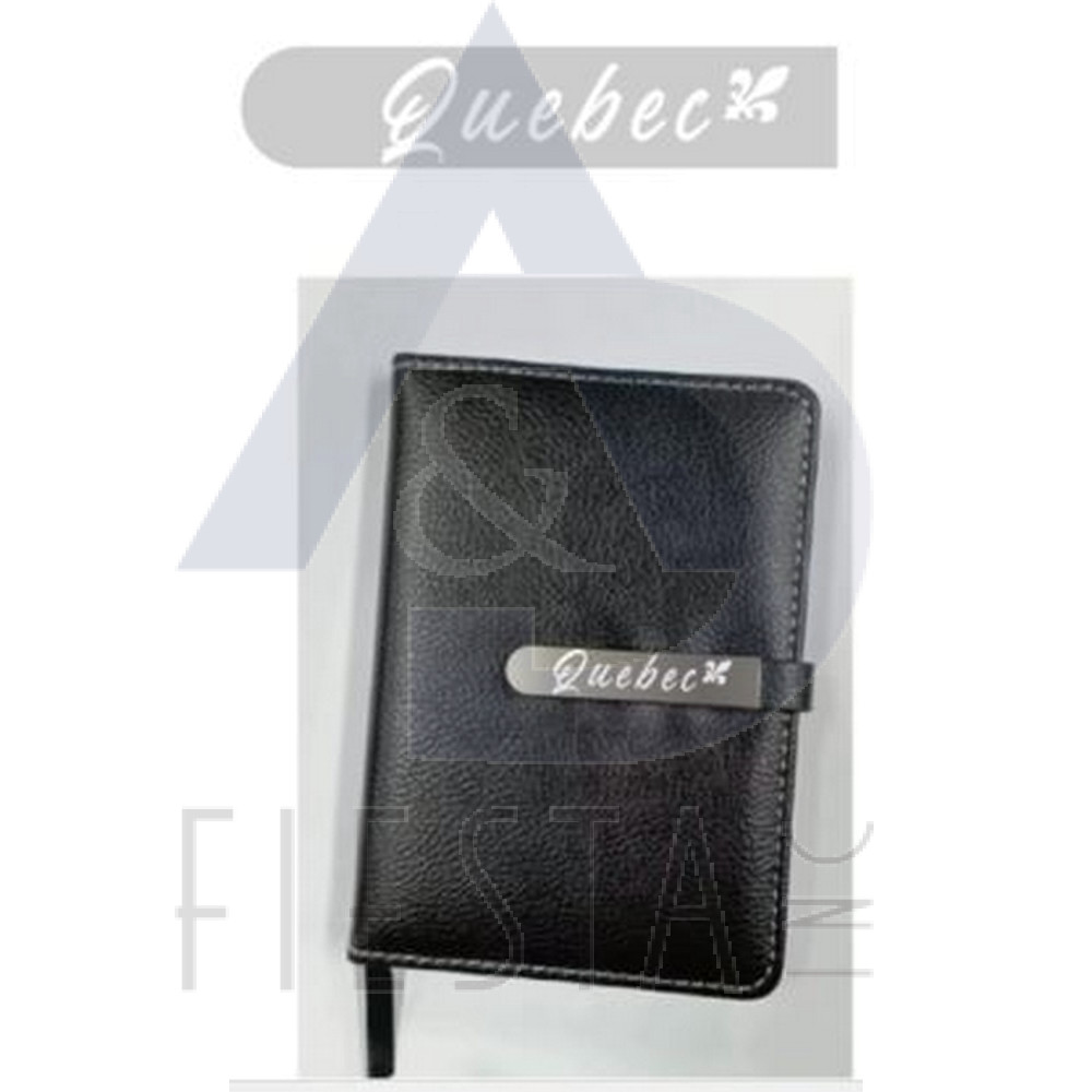 QUEBEC LEATHER NOTE BOOK 10.5 CM X 14.8 CM