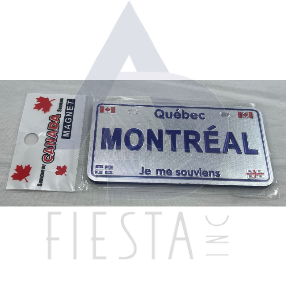 MONTREAL FOIL LICENCE PLATE "MONTREAL" MAGNET 5X10 CM