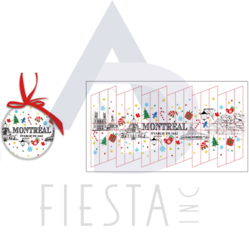 MONTREAL CHRISTMAS BALL WITH ICONS IN BOX