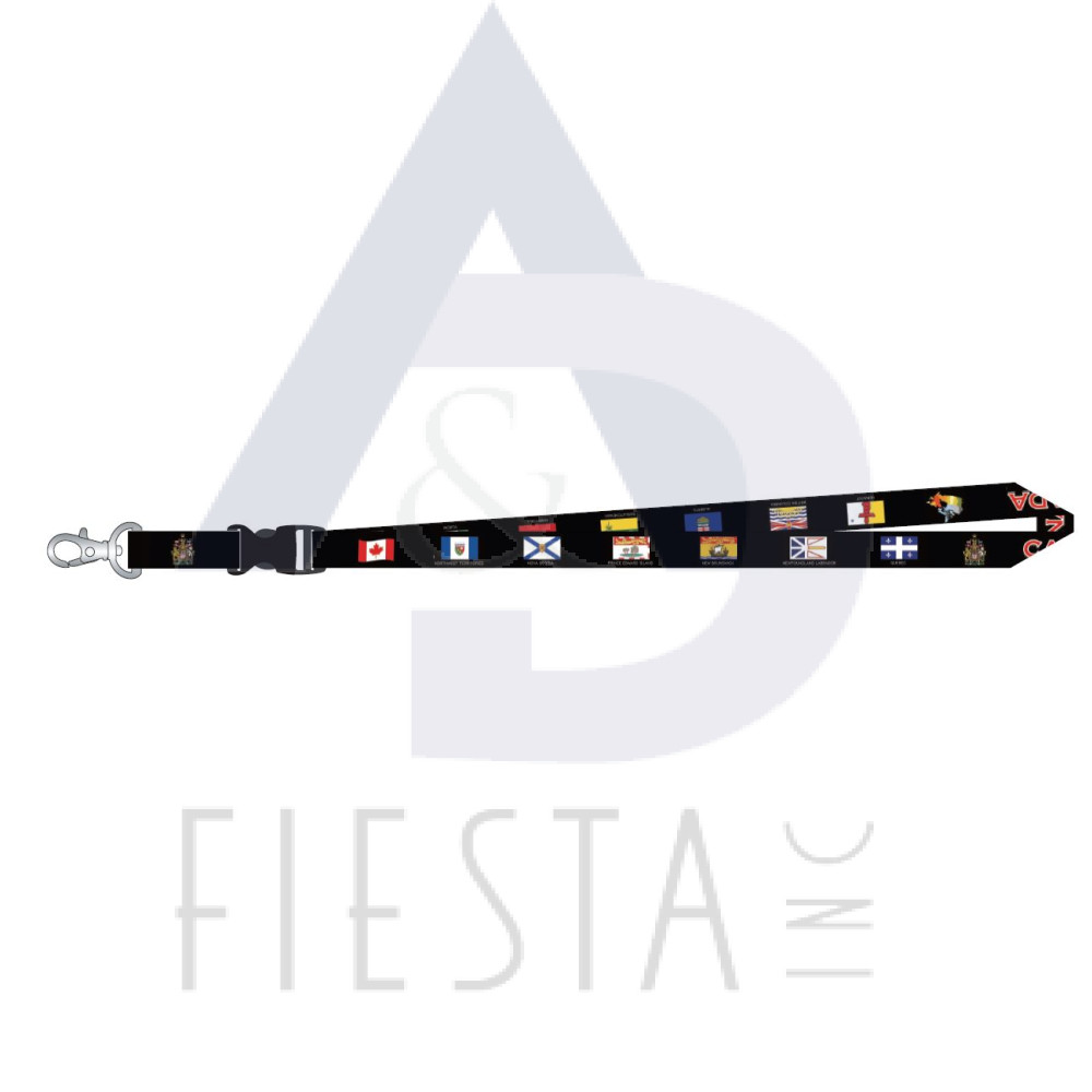 CANADA LANYARD WITH PROVINCES WITH DETACHABLE CLIP