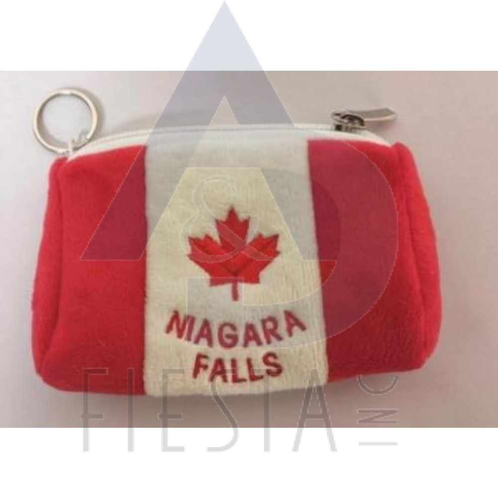 NIAGARA FALLS PLUSH EMBROIDERED FLAG WALLET