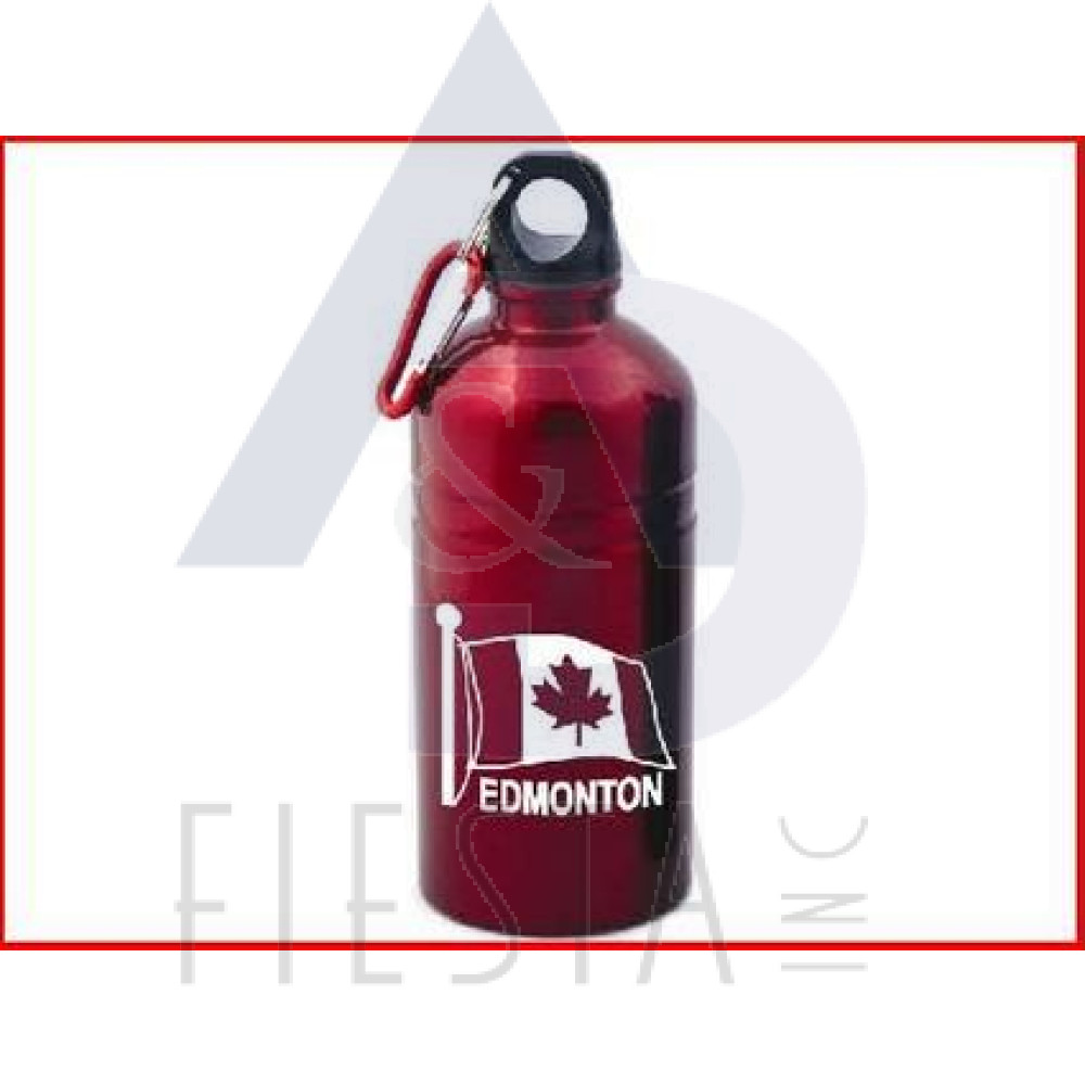 EDMONTON RED STAINLESS STEEL WATER BOTTLE WIDE MOUTH WITH SPOUT 18 OZ. 