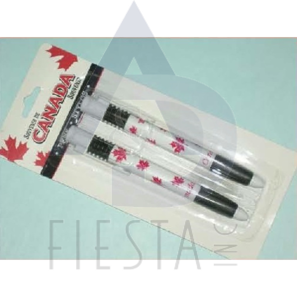 CANADA LEAF PEN WITH RUBBER GRIP 2 PACK