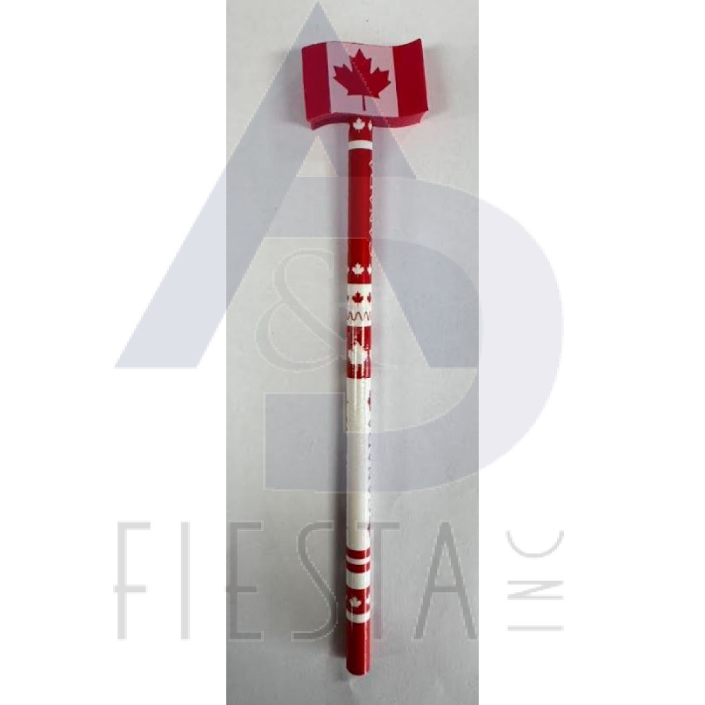 CANADA PENCIL WITH WAVY FLAG ERASER 24 PCS. IN TUB