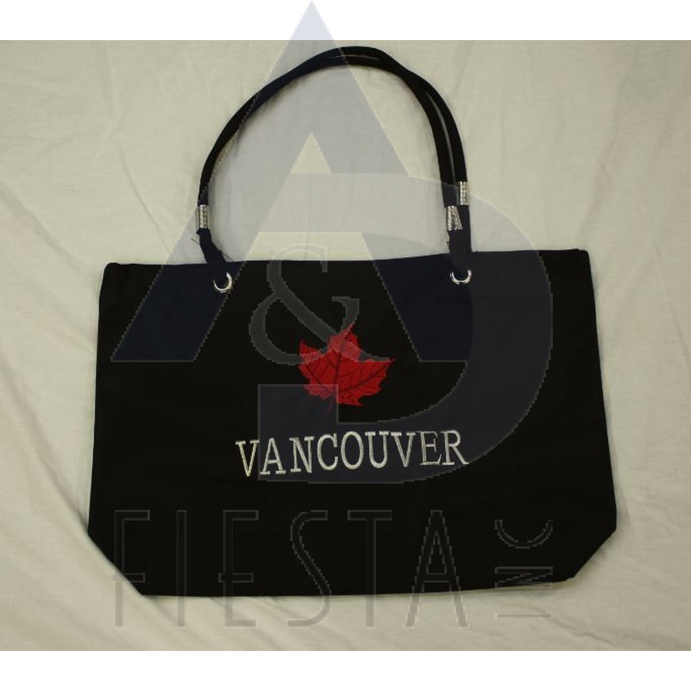 VANCOUVER MICRO FIBRE LOOK TRAVEL BAG WITH LEAF