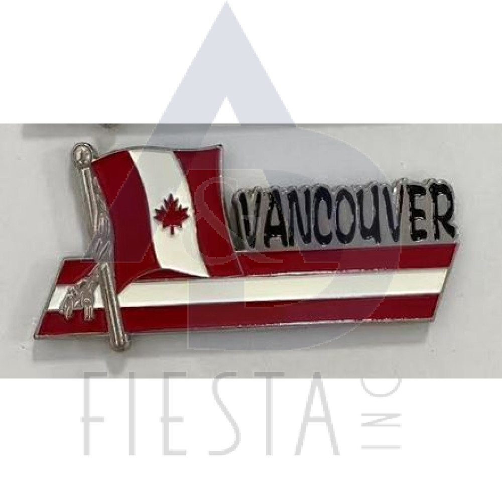 VANCOUVER METAL FLAG WITH SCRIPT UNDERLINE MAGNET