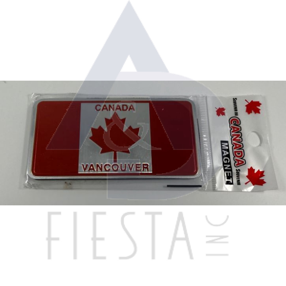 VANCOUVER "FOIL" LICENSE PLATE CANADA FLAG 10X5 CM MAGNET