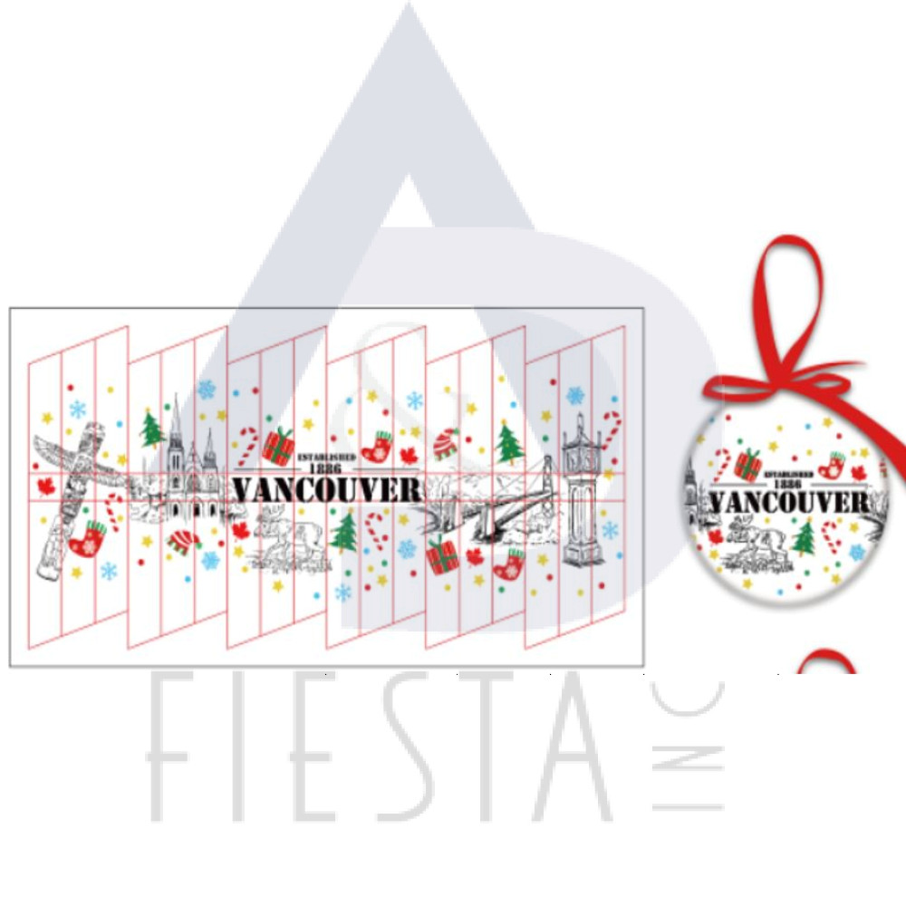 VANCOUVER CHRISTMAS BALL WITH ICONS IN BOX