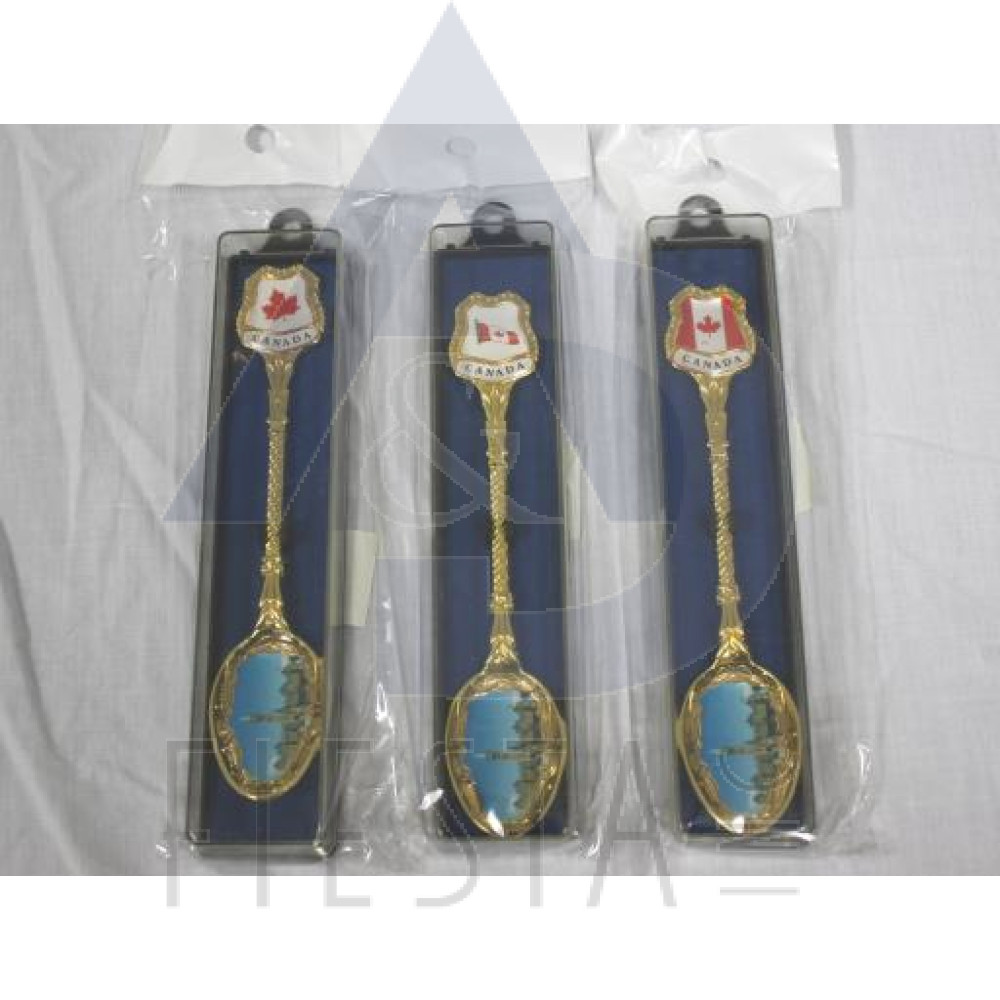 CANADA GOLD SOUVENIR SPOON IN GIFT BOX ASSORTED