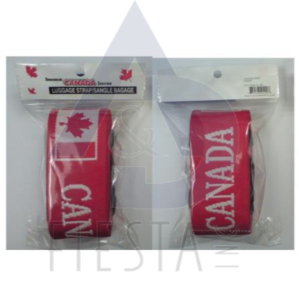 CANADA RED WOVEN LUGGAGE STRAP