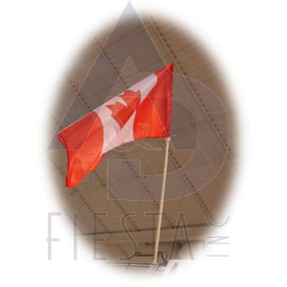 CANADA FLAG 75X100 CM WITH 1.5 METER WOODEN POLE
