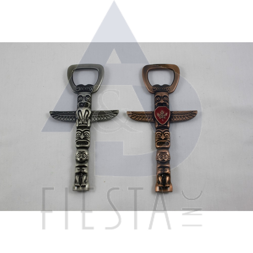 CANADA METAL BIG TOTEM POLE WITH BOTTLE OPENER ASSORTED COLORS