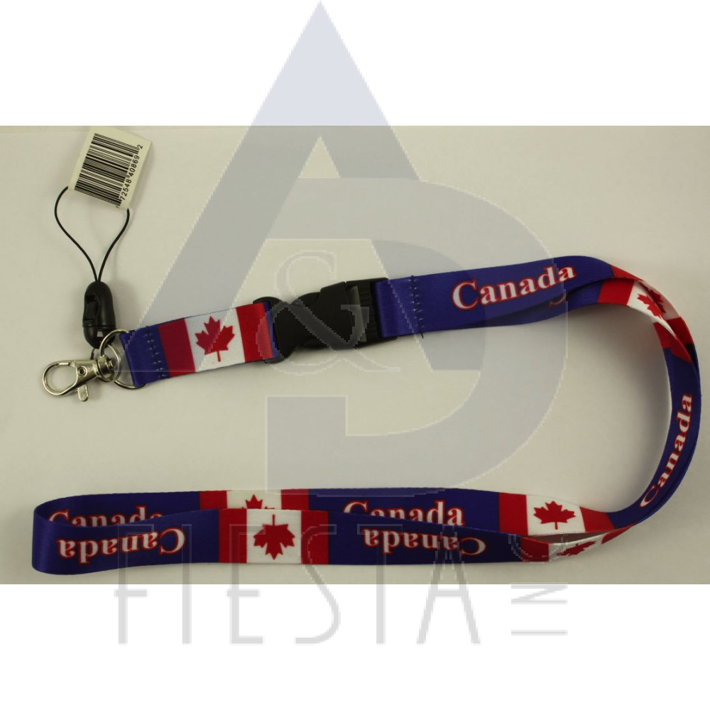 CANADA LANYARD WITH DETACHABLE CLIP