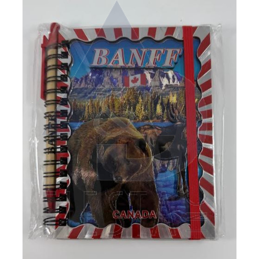 BANFF SPIRAL NOTE BOOK WITH WOODEN FEW LAYERS COVER