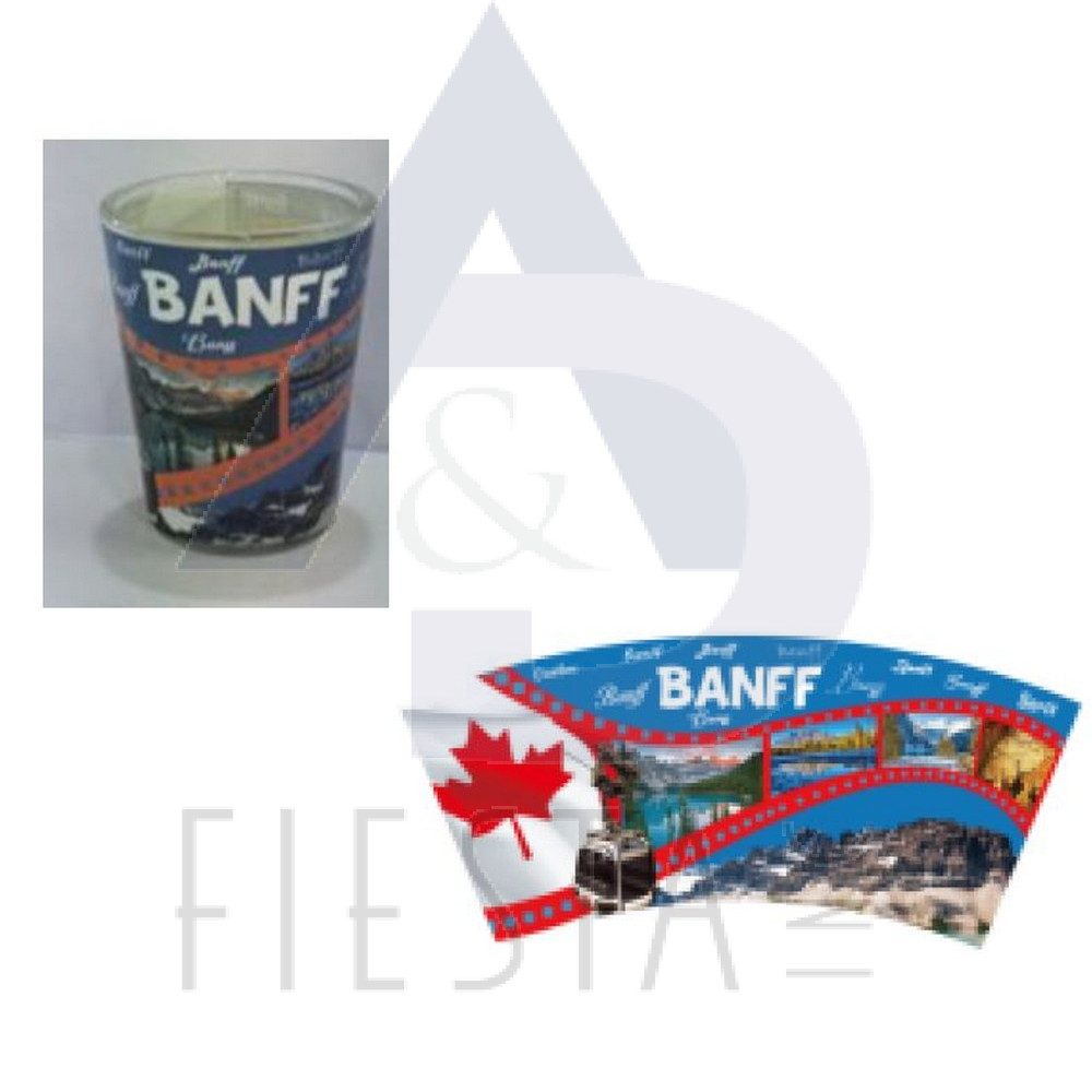 BANFF SHOT GLASS WITH LANDMARKS FILM