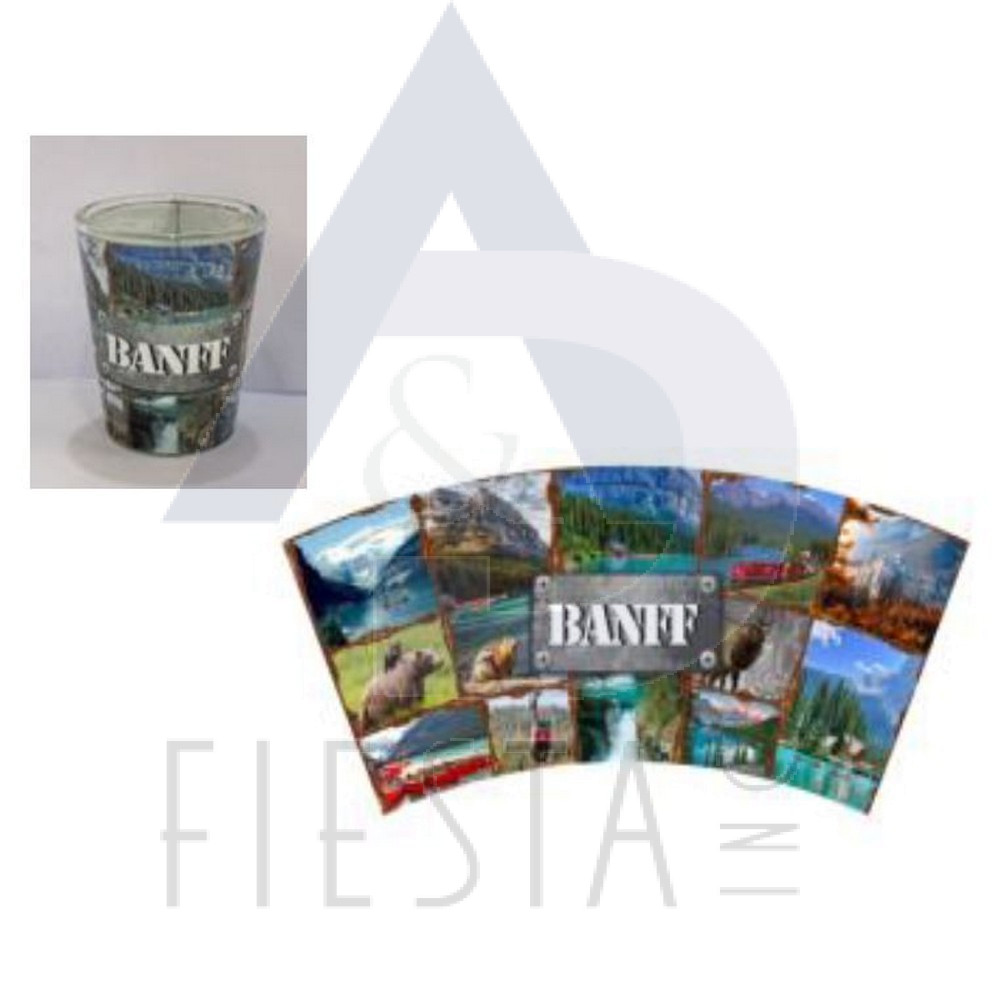 BANFF SHOT GLASS WITH PICTURES #1