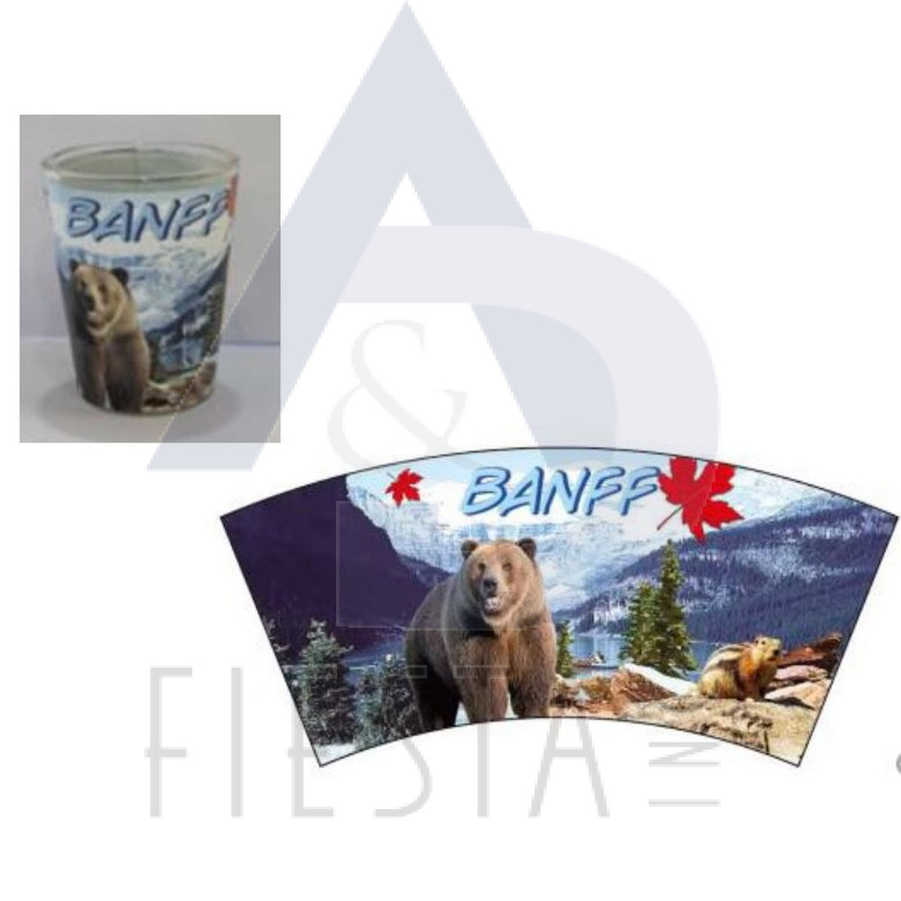 BANFF SHOT GLASS WITH PICTURES #3