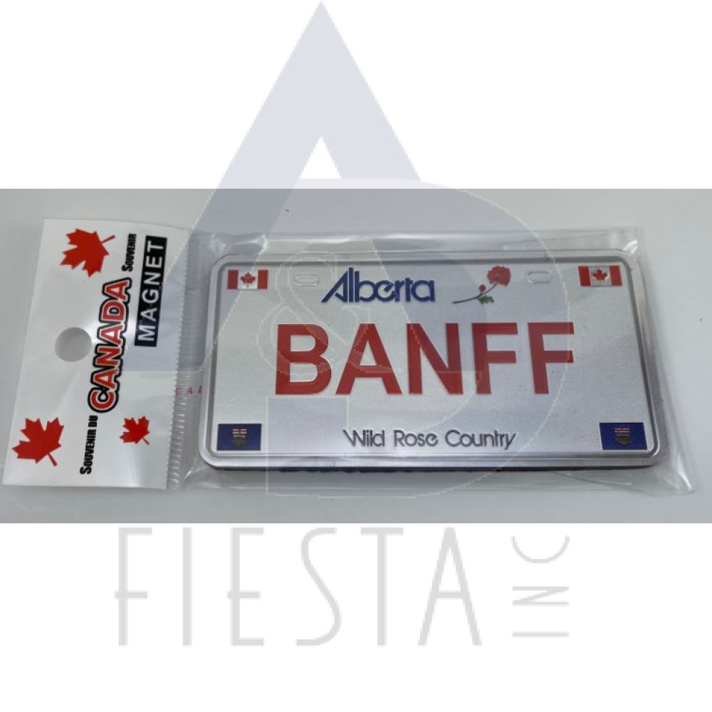 ALBERTA LICENSE PLATE "BANFF" 10X5 CM "FOIL" MAGNET