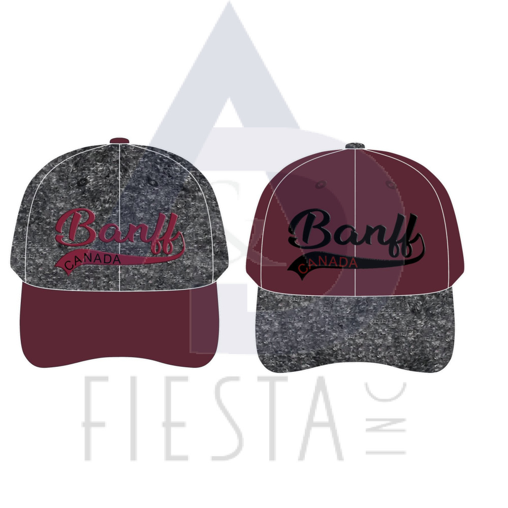 BANFF CAP 3D SCRIPT UNDERLINED 2 TONED, ASST COLORS