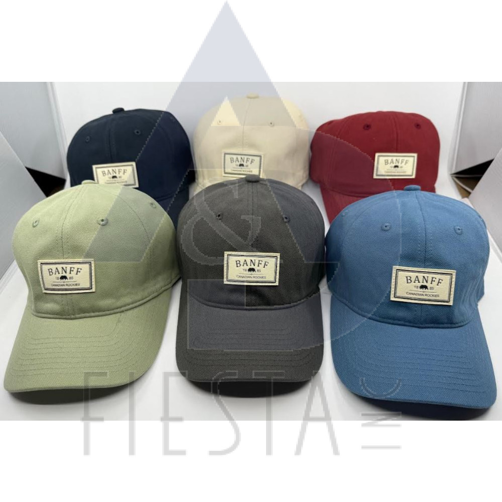 BANFF CAP WITH RECTANGLE PATCH "BANFF 18 BEAR 85 CAN.ROCK." ASSORTED COLORS
