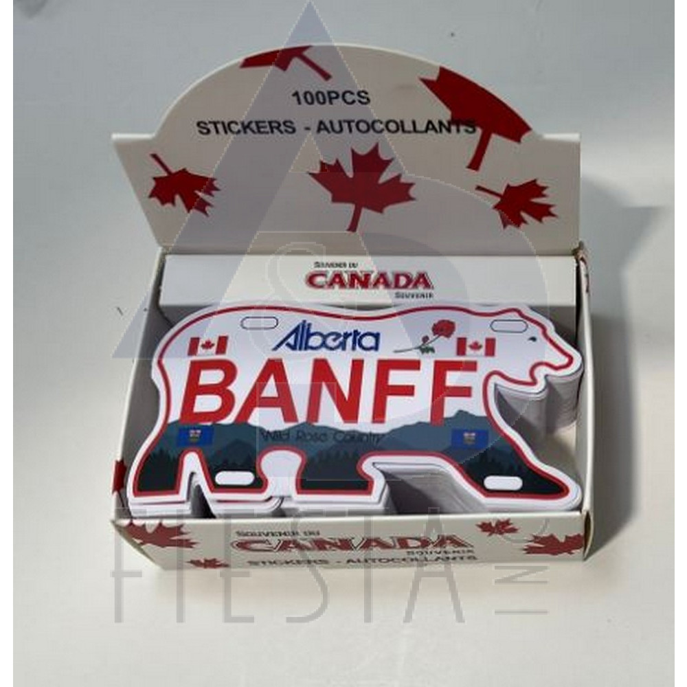 BANFF BEAR SHAPE STICKER IN  BOX