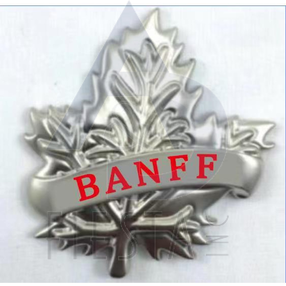 BANFF EMBOSSED MAPLE LEAF MAGNET 3 ASST.