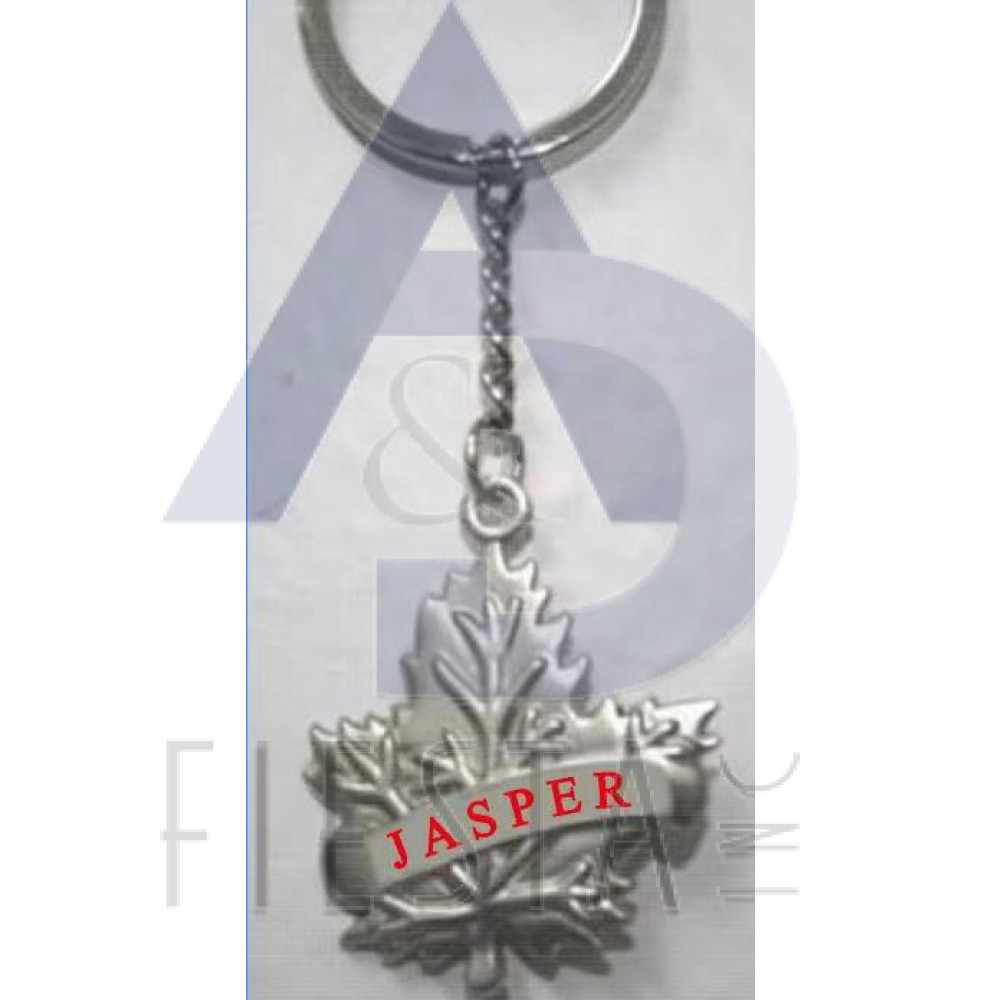 BANNF EMBOSSED MAPLE LEAF KEY CHAIN