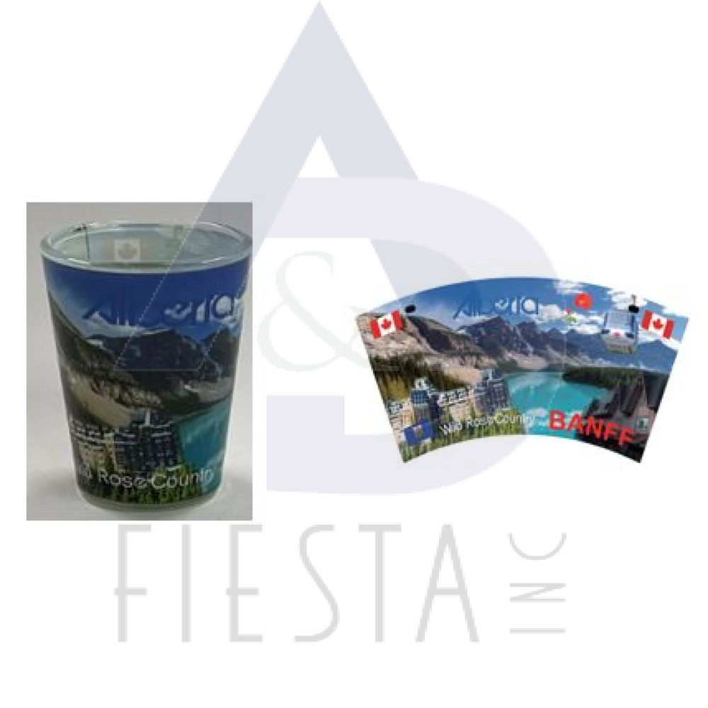 BANFF SHOT GLASS WITH PICTURES