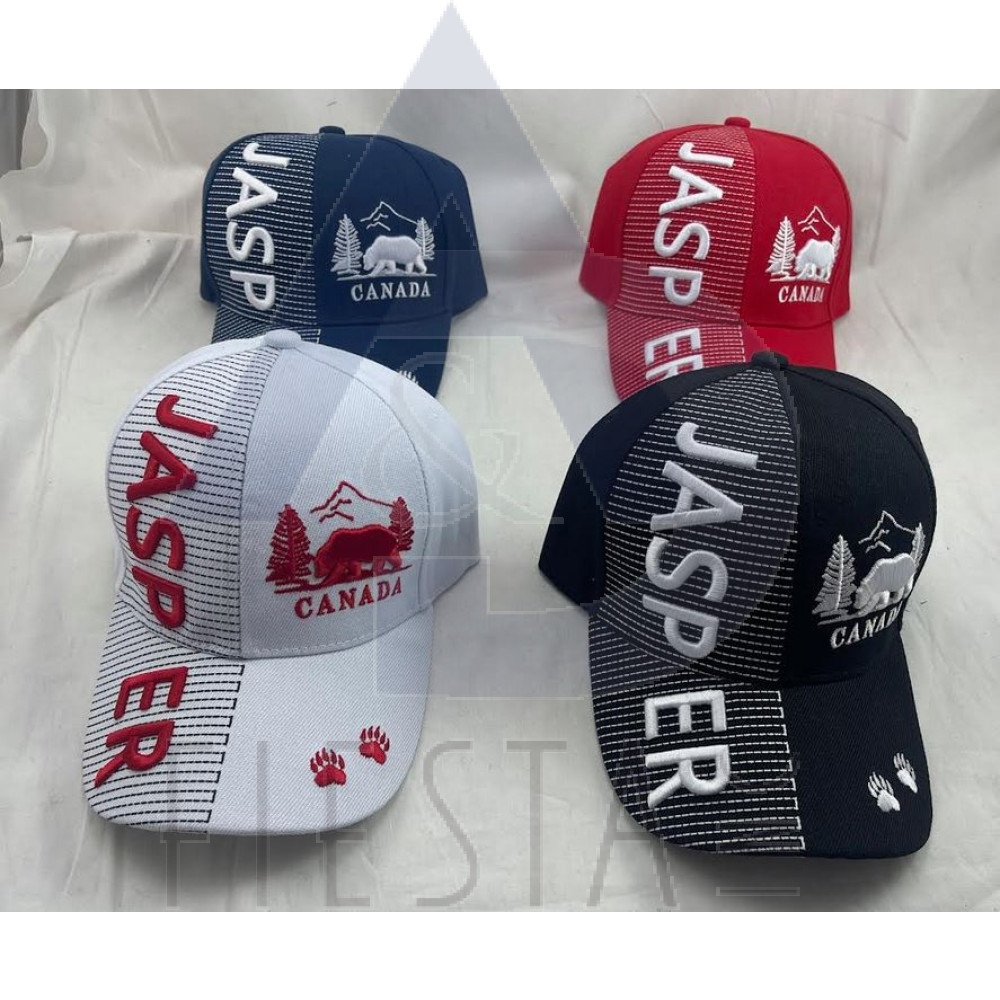 JASPER CAP WITH 3D “JASP” ON CAP "ER" ON VISER WITH BEAR IN FORECT ASSORTED COLORS