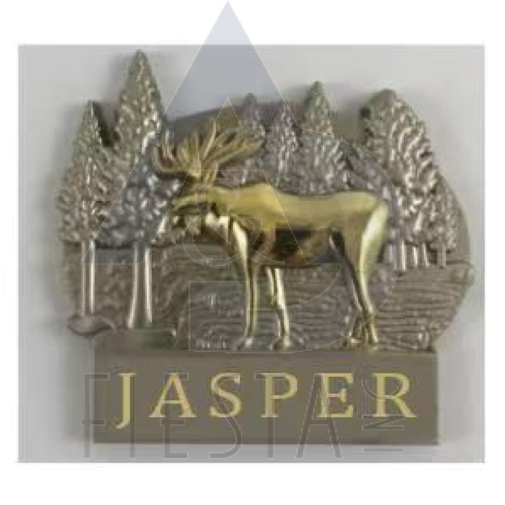 JASPER METAL 2-TONE MOOSE WALKING IN FOREST MAGNET