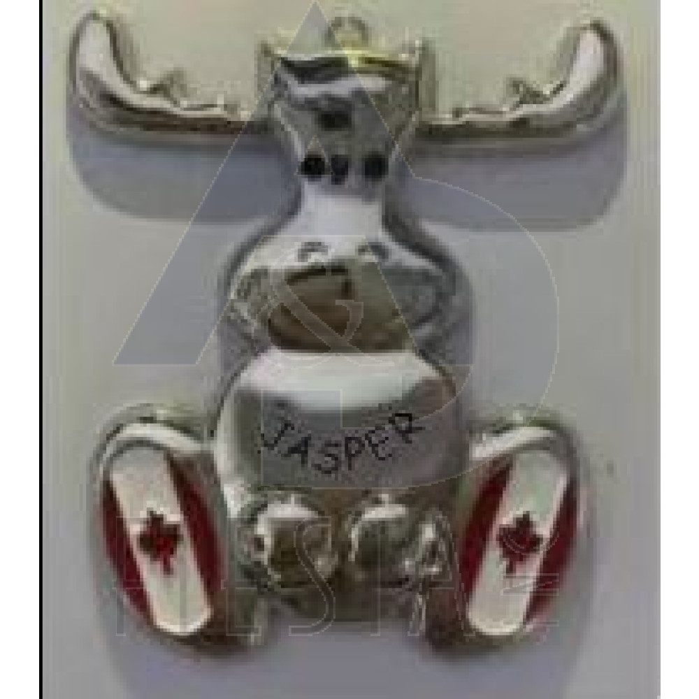 JASPER METAL SITTING MOOSE WITH FLAGS MAGNET