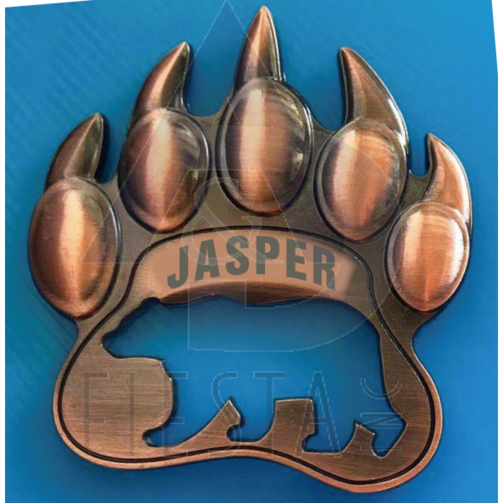 JASPER BEAR CLAW BOTTLE OPENER MAGNET WITH CUT-OUT BEAR