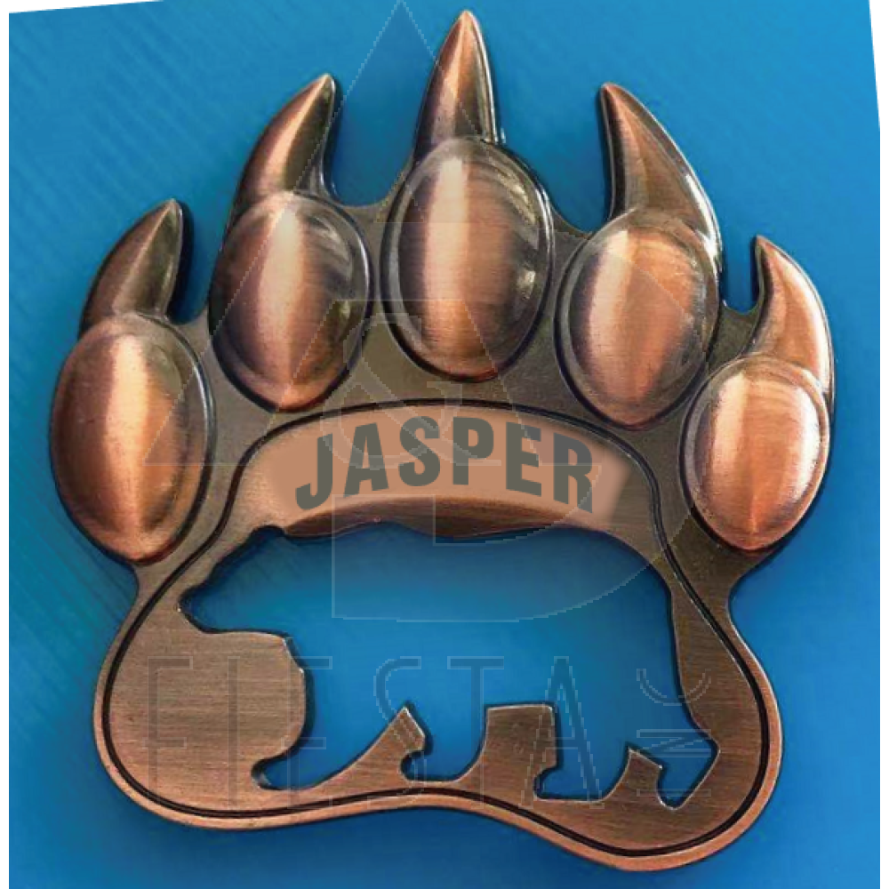 JASPER BEAR CLAW BOTTLE OPENER WITH CUT-OUT BEAR MAGNET