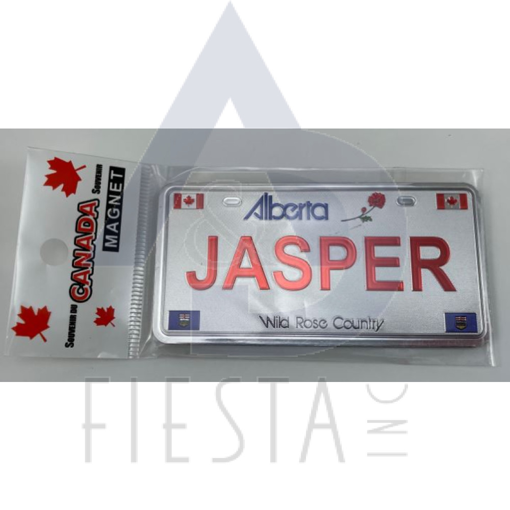 ALBERTA LICENSE PLATE "JASPER" 10X5 CM "FOIL" MAGNET