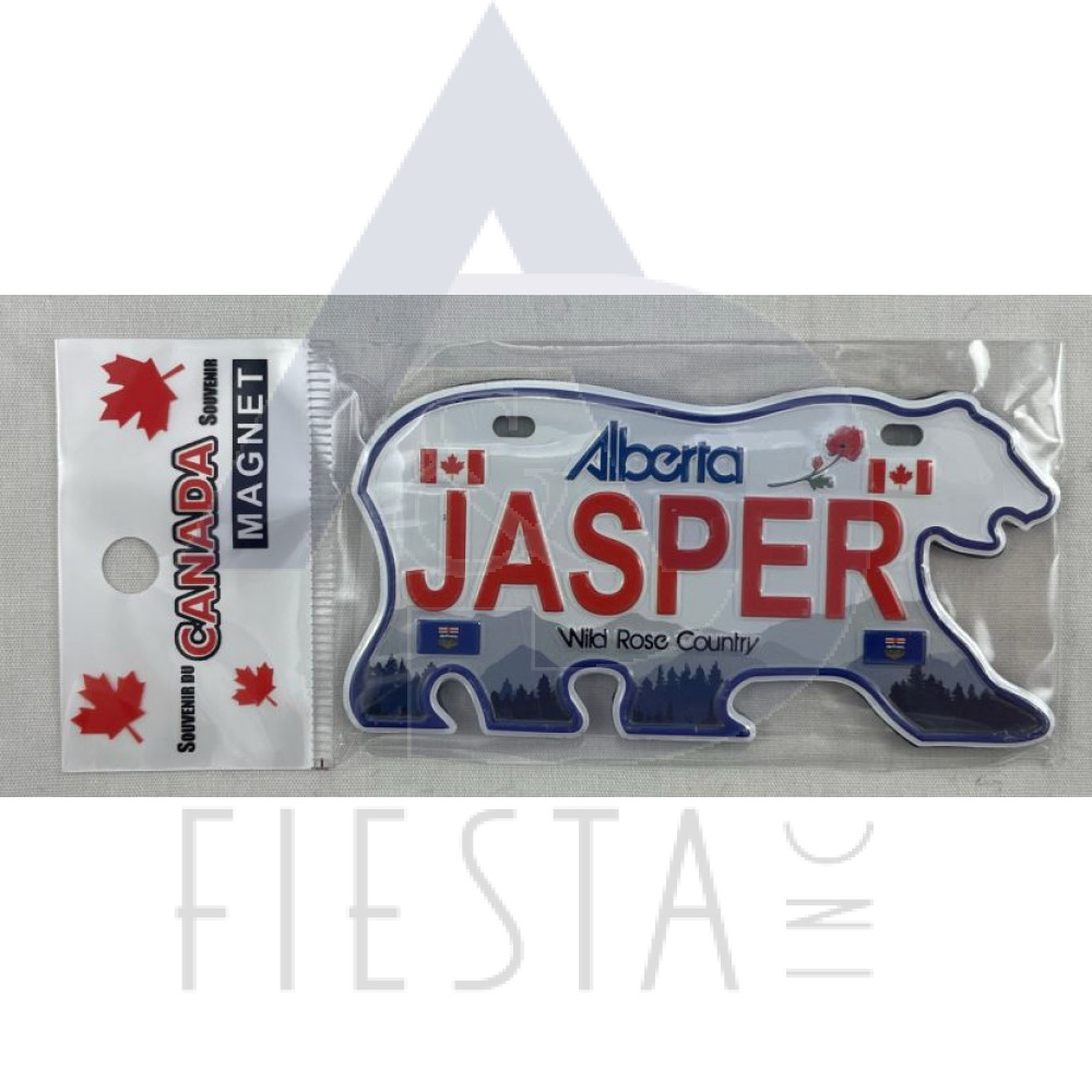 JASPER BEAR SHAPE LICENSE PLATE 10X5 CM MAGNET 