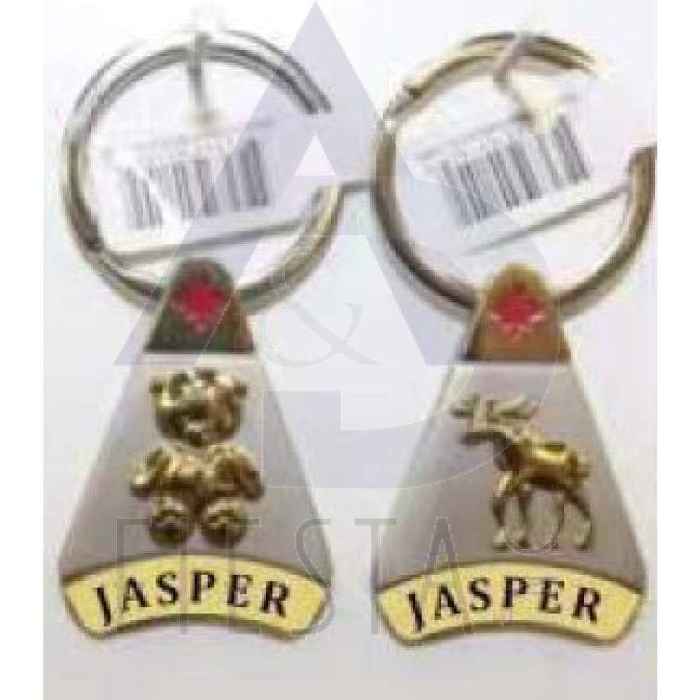 JASPER 2-TONE MOOSE & BEAR ASST KEY CHAIN 