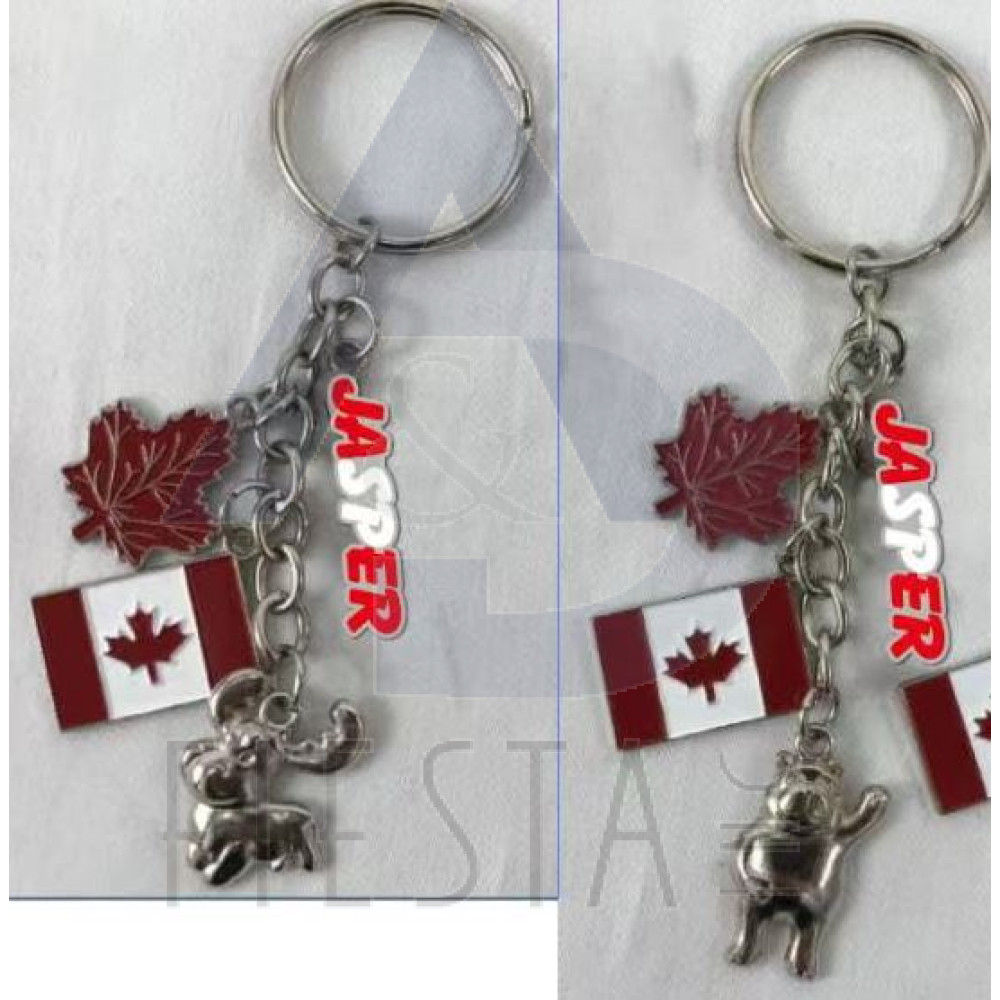 JASPER CHARMS, "I" LOVE (HEART),FLAG KEY CHAIN