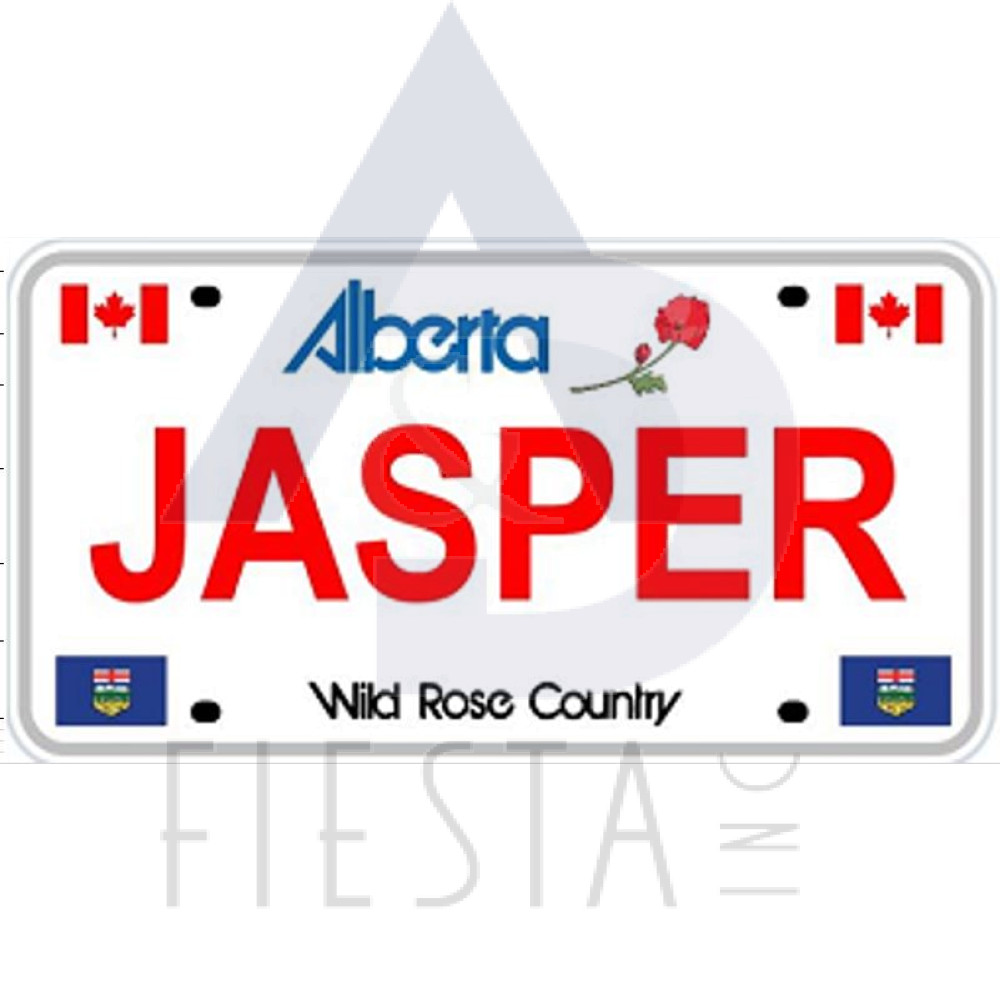 JASPER-ALBERTA BIKE LICENSE PLATE 20.4x10.2 CM
