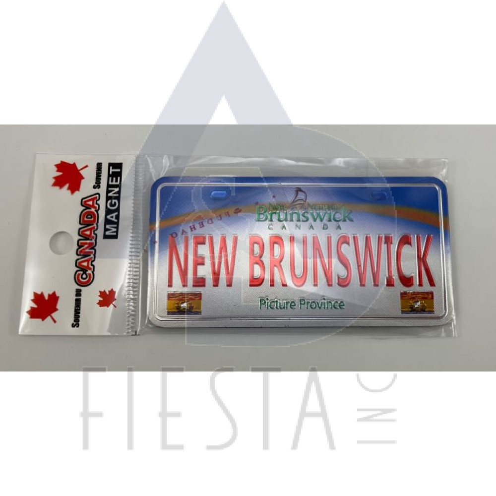 NEW BRUNSWICK LICENSE PLATE WITH "NEW BRUNSWICK" 10X5 CM "FOIL" MAGNET